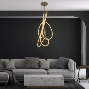 kelvo® GLOW  Φωτιστικό Οροφής LED 85W 8500lm 360° AC 220-240V IP20 Ρυθμιζόμενο Λευκό CCT με Χειριστήριο από 2700K έως 6000K Dimmable - Lumileds SMD Chip - Χρυσό Πλατίνα - Μ100 x Π100 x Υ140cm