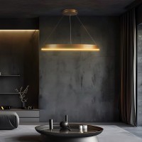 kelvo® VENOM  Κρεμαστό Φωτιστικό Οροφής LED 67W 6700lm 120° AC 220-240V IP20 Ρυθμιζόμενο Λευκό CCT με Χειριστήριο από 2700K έως 6000K Dimmable - Lumileds SMD Chip - Χρυσό Πλατίνα - Μ80 x Π80 x Υ6.5cm