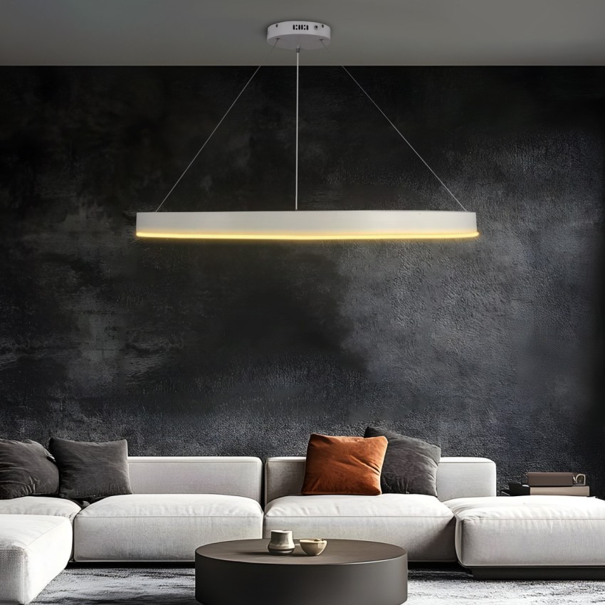 kelvo® VENOM  Κρεμαστό Φωτιστικό Οροφής LED 75W 7500lm 120° AC 220-240V IP20 Ρυθμιζόμενο Λευκό CCT με Χειριστήριο από 2700K έως 6000K Dimmable - Lumileds SMD Chip - Λευκό Ματ - Μ100 x Π100 x Υ6.5cm