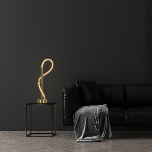 kelvo® GLOW  Επιτραπέζιο Φωτιστικό Πορτατίφ LED 18W 1800lm 360° AC 220-240V IP20 Ρυθμιζόμενο Λευκό CCT με Αφή 2700K/4500K/6000K Dimmable - Lumileds SMD Chip - Χρυσό Πλατίνα - Μ30 x Π30 x Υ60cm