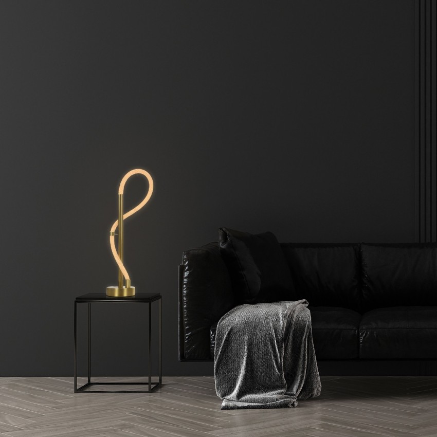 kelvo® GLOW  Επιτραπέζιο Φωτιστικό Πορτατίφ LED 18W 1800lm 360° AC 220-240V IP20 Ρυθμιζόμενο Λευκό CCT με Αφή 2700K/4500K/6000K Dimmable - Lumileds SMD Chip - Χρυσό Πλατίνα - Μ30 x Π30 x Υ60cm