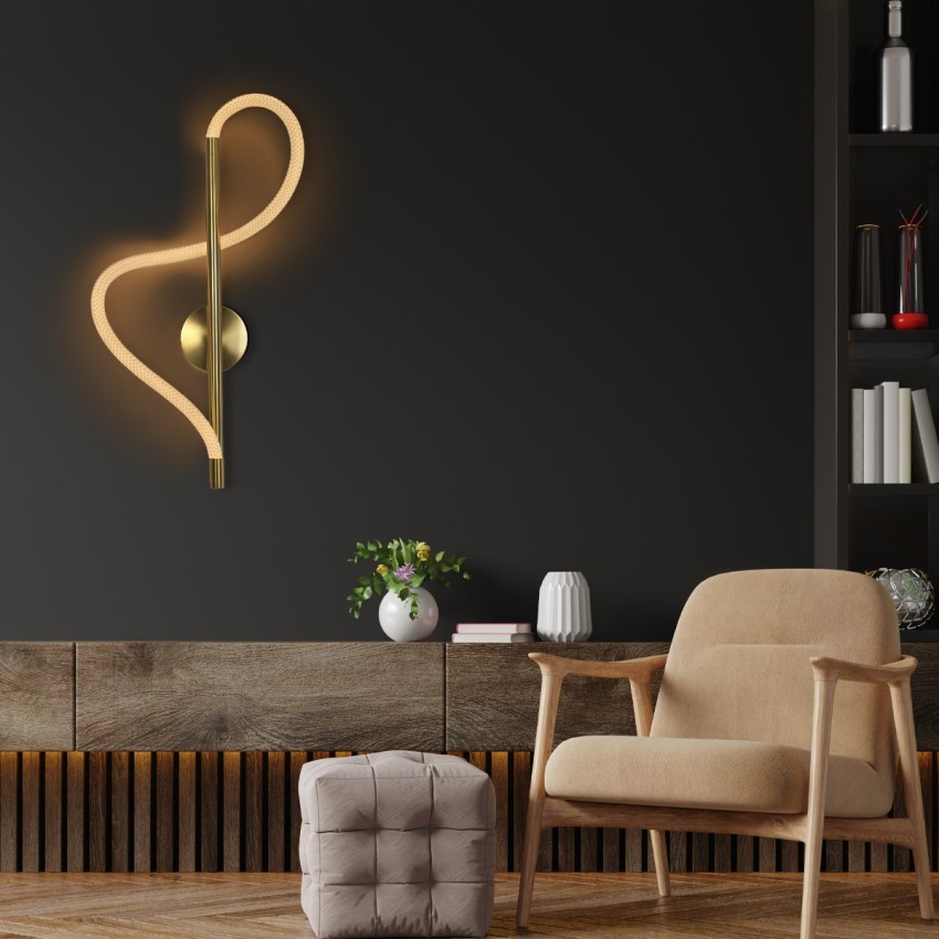 kelvo® GLOW  Φωτιστικό Τοίχου / Απλίκα LED 24W 2400lm 360° AC 220-240V IP20 Ρυθμιζόμενο Λευκό CCT με On/Off 2700K/4500K/6000K - Lumileds SMD Chip - Χρυσό Πλατίνα - Μ30 x Π15 x Υ70cm