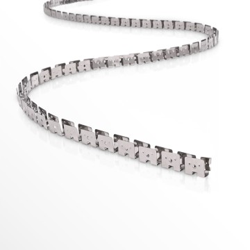 kelvo® NEONPRO  Εύκαμπτη Βάση Στήριξης για Neon Flex - Νίκελ Χρώμιο - Μ1000 x Π0.7 x Υ1.2cm - Ρολό 10 Μέτρων