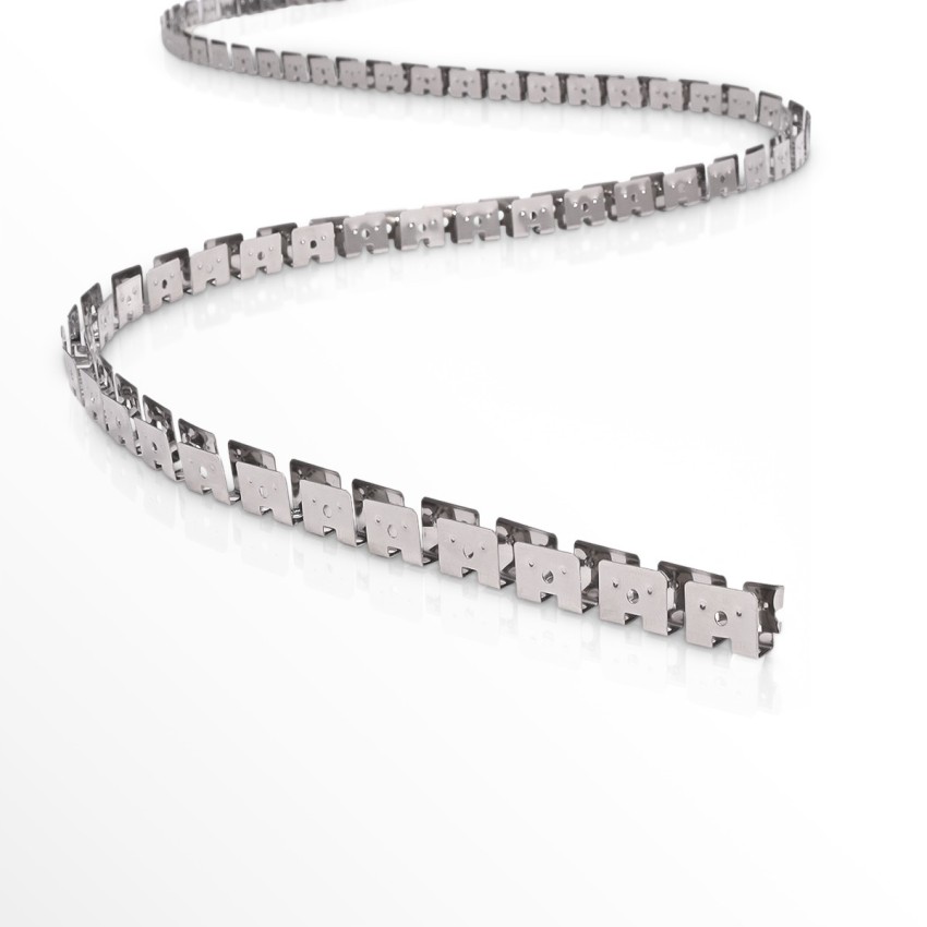 kelvo® NEONPRO  Εύκαμπτη Βάση Στήριξης για Neon Flex - Νίκελ Χρώμιο - Μ1000 x Π0.7 x Υ1.2cm - Ρολό 10 Μέτρων