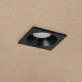 kelvo® EPSILON  Χωνευτό Φωτιστικό Downlight Σποτ Μπάνιου για Λάμπα MR16 με Ντουί GU10 AC 220-240V Αδιάβροχο IP65 - Μαύρο Ματ - Μ8.5 x Π8.5 x Υ4.4cm / Q7.5cm x 7.5cm