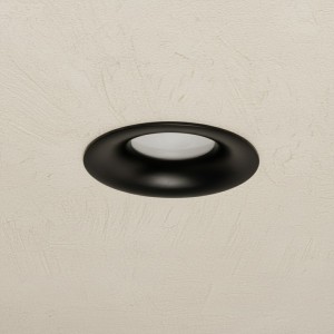 kelvo® LAMDA  Χωνευτό Φωτιστικό Downlight Σποτ Μπάνιου για Λάμπα MR16 με Ντουί GU10 AC 220-240V Αδιάβροχο IP65 - Μαύρο Ματ - Μ8.5 x Π8.5 x Υ3.5cm / Q7.5cm