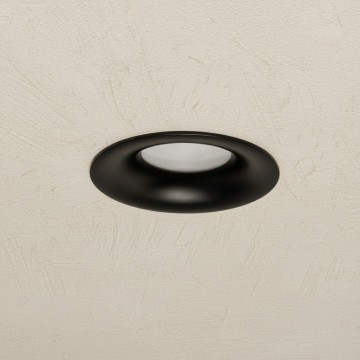 kelvo® LAMDA  Χωνευτό Φωτιστικό Downlight Σποτ Μπάνιου για Λάμπα MR16 με Ντουί GU10 AC 220-240V Αδιάβροχο IP65 - Μαύρο Ματ - Μ8.5 x Π8.5 x Υ3.5cm / Q7.5cm