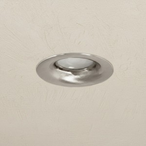 kelvo® LAMDA  Χωνευτό Φωτιστικό Downlight Σποτ Μπάνιου για Λάμπα MR16 με Ντουί GU10 AC 220-240V Αδιάβροχο IP65 - Νίκελ Βούρτσας - Μ8.5 x Π8.5 x Υ3.5cm / Q7.5cm