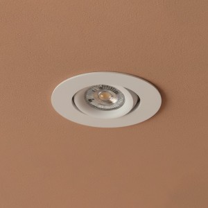 kelvo® OMEGA  Χωνευτό Κινούμενο Φωτιστικό Downlight Σποτ για Λάμπα MR16 με Ντουί GU10 AC 220-240V IP20 - Λευκό Ματ - Μ10.5 x Π10.5 x Υ2.2cm / Q7.5cm