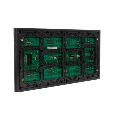 GLOBOSTAR® MODULCO  Module Πλακίδιο Κυλιόμενης Ψηφιακής Επιγραφής/Οθόνης 32x16cm P10 LED 40W Nits ≥5500cd/㎡ DC 5V Αδιάβροχο IP65 Μπλε - Μ32 x Π16 x Υ1.5cm