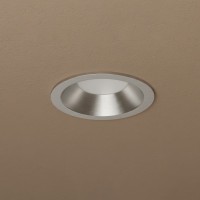 kelvo® SIGMA  Χωνευτό Φωτιστικό Downlight Σποτ Μπάνιου για Λάμπα MR16 με Ντουί GU10 AC 220-240V Αδιάβροχο IP65 - Νίκελ Βούρτσας - Μ8.5 x Π8.5 x Υ4.4cm / Q7.5cm