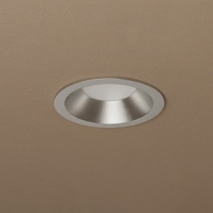 kelvo® SIGMA  Χωνευτό Φωτιστικό Downlight Σποτ Μπάνιου για Λάμπα MR16 με Ντουί GU10 AC 220-240V Αδιάβροχο IP65 - Νίκελ Βούρτσας - Μ8.5 x Π8.5 x Υ4.4cm / Q7.5cm