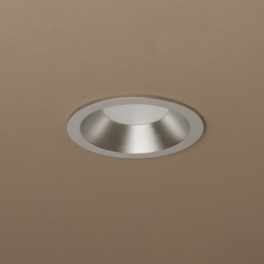 kelvo® SIGMA  Χωνευτό Φωτιστικό Downlight Σποτ Μπάνιου για Λάμπα MR16 με Ντουί GU10 AC 220-240V Αδιάβροχο IP65 - Νίκελ Βούρτσας - Μ8.5 x Π8.5 x Υ4.4cm / Q7.5cm