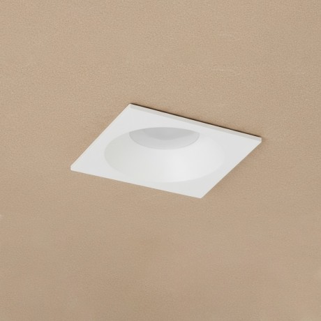 kelvo® EPSILON  Χωνευτό Φωτιστικό Downlight Σποτ Μπάνιου για Λάμπα MR16 με Ντουί GU10 AC 220-240V Αδιάβροχο IP65 - Λευκό Ματ - Μ8.5 x Π8.5 x Υ4.4cm / Q7.5cm x 7.5cm