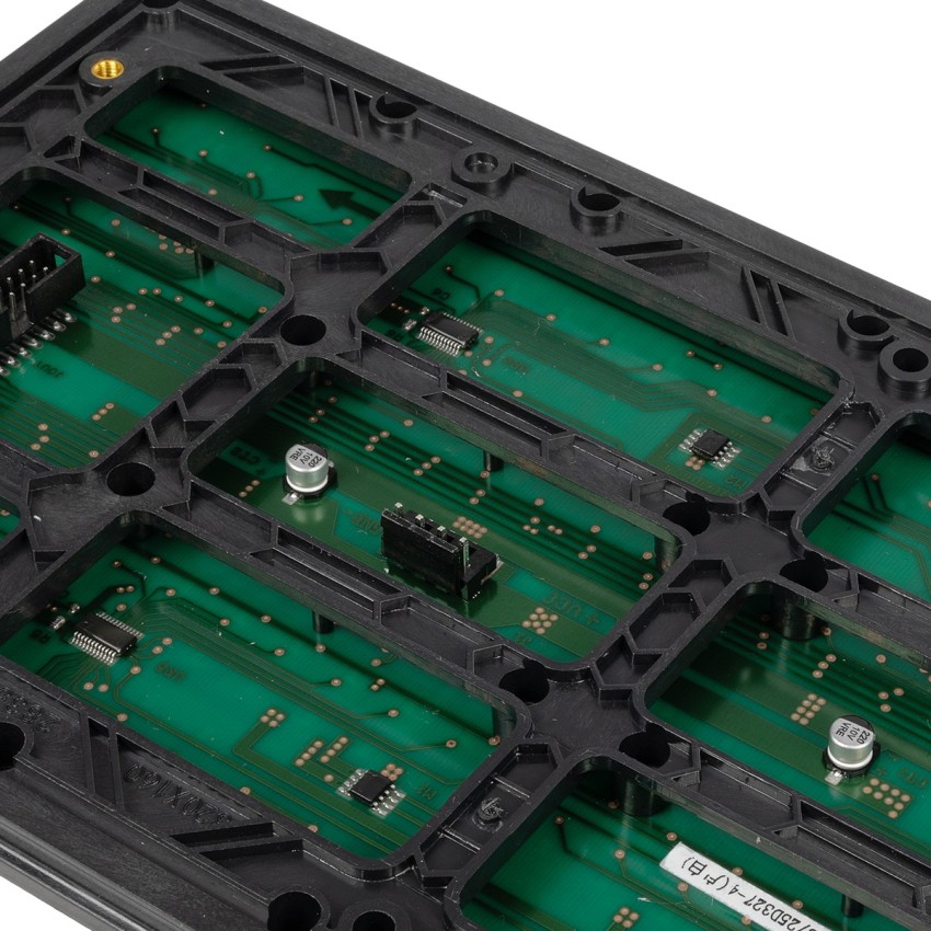 GLOBOSTAR® MODULCO  Module Πλακίδιο Κυλιόμενης Ψηφιακής Επιγραφής/Οθόνης 32x16cm P10 LED 40W Nits ≥5500cd/㎡ DC 5V Αδιάβροχο IP65 Μπλε - Μ32 x Π16 x Υ1.5cm