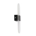 GLOBOSTAR® RARE  Μοντέρνο Φωτιστικό Τοίχου - Απλίκα LED 5W 600lm 180° AC 220-240V IP20 Ρυθμιζόμενο Λευκό CCT με On/Off 2700K/4500K/6000K - Lumileds SMD Chip - Μαύρο Ματ - Μ10 x Π5 x Υ27.5cm