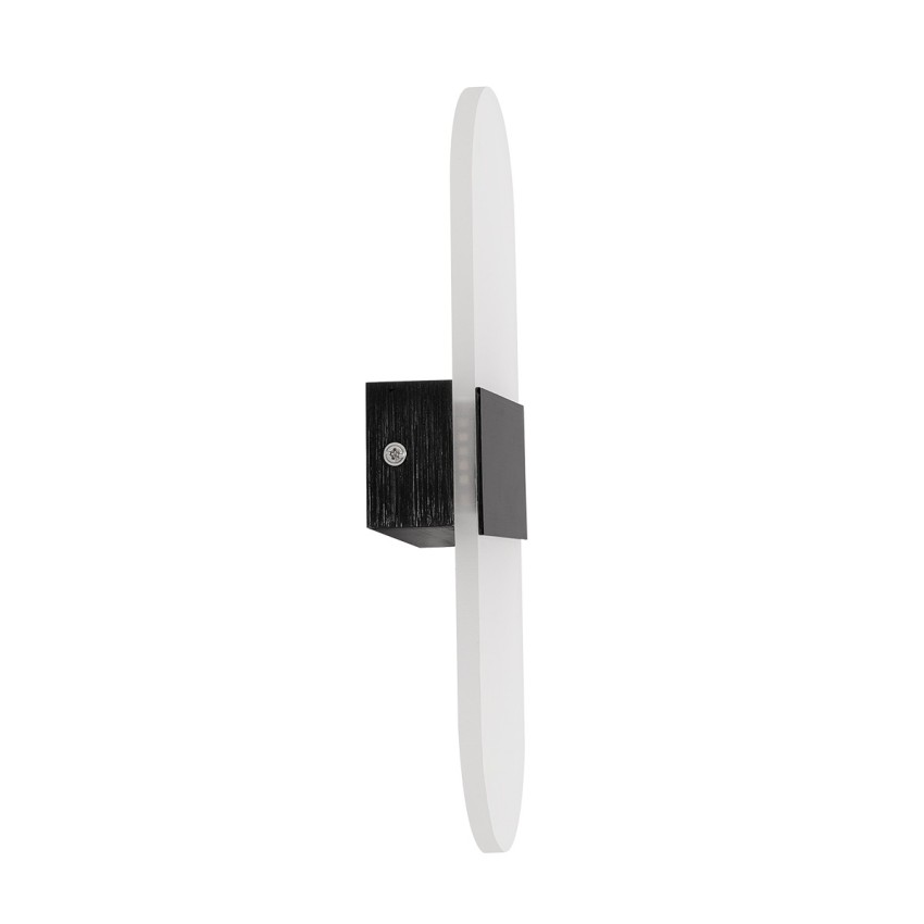 GLOBOSTAR® RARE  Μοντέρνο Φωτιστικό Τοίχου - Απλίκα LED 5W 600lm 180° AC 220-240V IP20 Ρυθμιζόμενο Λευκό CCT με On/Off 2700K/4500K/6000K - Lumileds SMD Chip - Μαύρο Ματ - Μ10 x Π5 x Υ27.5cm