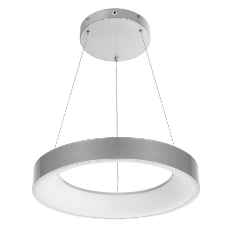 GLOBOSTAR® SALEM  Μοντέρνο Κρεμαστό Φωτιστικό Οροφής LED 75W 8625lm 120° AC 220-240V IP20 Ρυθμιζόμενο Λευκό CCT με Χειριστήριο από 2700K έως 6000K Dimmable - Lumileds SMD Chip - Γκρι - Μ45 x Π45 x Υ7cm