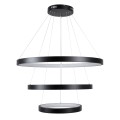 kelvo® NEMESIS  Κρεμαστό Φωτιστικό Οροφής LED 120W 12000lm 180° AC 220-240V IP20 Ρυθμιζόμενο Λευκό CCT με Χειριστήριο από 2700K έως 6000K Dimmable - Lumileds SMD Chip - Μαύρο Ματ - Μ80 x Π80 x Υ80cm