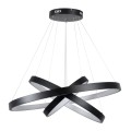kelvo® NEMESIS  Κρεμαστό Φωτιστικό Οροφής LED 120W 12000lm 180° AC 220-240V IP20 Ρυθμιζόμενο Λευκό CCT με Χειριστήριο από 2700K έως 6000K Dimmable - Lumileds SMD Chip - Μαύρο Ματ - Μ80 x Π80 x Υ80cm