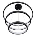 kelvo® NEMESIS  Κρεμαστό Φωτιστικό Οροφής LED 120W 12000lm 180° AC 220-240V IP20 Ρυθμιζόμενο Λευκό CCT με Χειριστήριο από 2700K έως 6000K Dimmable - Lumileds SMD Chip - Μαύρο Ματ - Μ80 x Π80 x Υ80cm