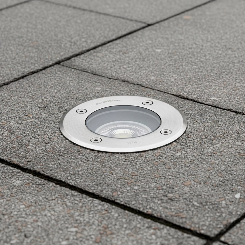 kelvo® KERIA  Χωνευτό Φωτιστικό Σποτ Δαπέδου για Λάμπα MR16 με Ντουί GU10 AC 220-240V Αδιάβροχο IP68 IK09 - Ανοξείδωτο Ατσάλι SS316 - Μ11 x Π11 x Υ11.5cm / Q10.4cm