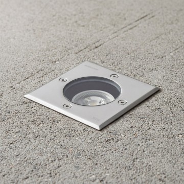 kelvo® KERIA  Χωνευτό Φωτιστικό Σποτ Δαπέδου για Λάμπα MR16 με Ντουί GU10 AC 220-240V Αδιάβροχο IP68 IK09 - Ανοξείδωτο Ατσάλι SS316 - Μ11 x Π11 x Υ11.5cm / Q10.4cm