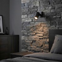 kelvo® SPOTA  Κινούμενο Φωτιστικό Σποτ Τοίχου για Λάμπα MR16 με Ντουί GU10 AC 220-240V IP20 - Μαύρο Ματ - Μ7 x Π6 x Υ14cm