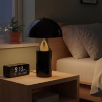 kelvo® URANUS  Επιτραπέζιο Φωτιστικό Πορτατίφ για 2 Λάμπες με Ντουί E27 AC 220-240V IP20 - Μαύρο Ματ - Μ35 x Π35 x Υ54cm