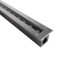GLOBOSTAR® UNDERGROUND-REMVI  Χωνευτή Μπάρα Φωτισμού Wall Washer LED 18W 1530lm 10° DC 24V Αδιάβροχο IP68 Ultra Θερμό Λευκό 2200K Dimmable - Bridgelux SMD Chip - Ανοξείδωτο Ατσάλι 304 - Μ100 x Π9 x Υ7.2cm / Q98.2 x 7.6cm