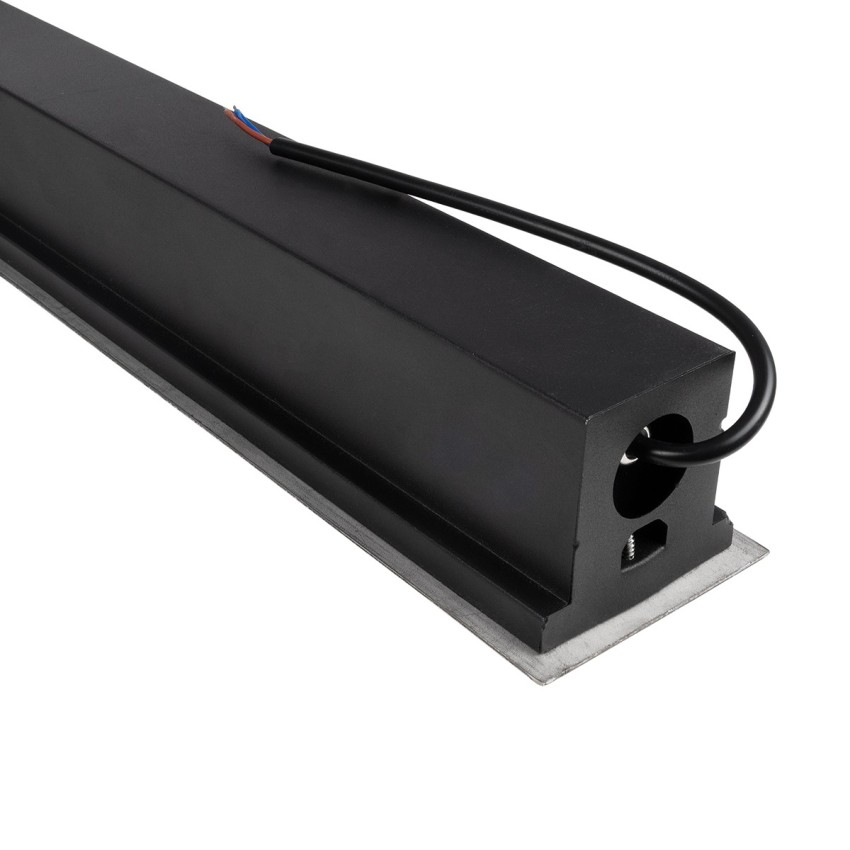 GLOBOSTAR® UNDERGROUND-REMVI  Χωνευτή Μπάρα Φωτισμού Wall Washer LED 18W 1530lm 10° DC 24V Αδιάβροχο IP68 Ultra Θερμό Λευκό 2200K Dimmable - Bridgelux SMD Chip - Ανοξείδωτο Ατσάλι 304 - Μ100 x Π9 x Υ7.2cm / Q98.2 x 7.6cm