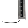 GLOBOSTAR® UNDERGROUND-REMVI  Χωνευτή Μπάρα Φωτισμού Wall Washer LED 18W 1530lm 10° DC 24V Αδιάβροχο IP68 Ultra Θερμό Λευκό 2200K Dimmable - Bridgelux SMD Chip - Ανοξείδωτο Ατσάλι 304 - Μ100 x Π9 x Υ7.2cm / Q98.2 x 7.6cm