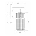 GLOBOSTAR® TULUM  Boho Φωτιστικό Τοίχου - Απλίκα με Ντουί 1 x E27 AC 220-240V IP20 - Μπεζ - Μ16 x Π26.5 x Υ47cm