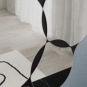 Καθρέπτης τοίχου Gora χρώμα μαύρο 75,4x2,2x51,2εκ.