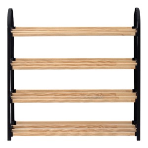 Παπουτσοθήκη ξύλινη - πλαστική χρώμα φυσικό - μαύρο 67x18x65εκ. Παπουτσοθήκη ξύλινη - πλαστική χρώμα φυσικό - μαύρο 67x18x65εκ.