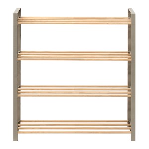 Παπουτσοθήκη ξύλινη - πλαστική χρώμα φυσικό - μπεζ 66x20x68εκ. Παπουτσοθήκη ξύλινη - πλαστική χρώμα φυσικό - μπεζ 66x20x68εκ.