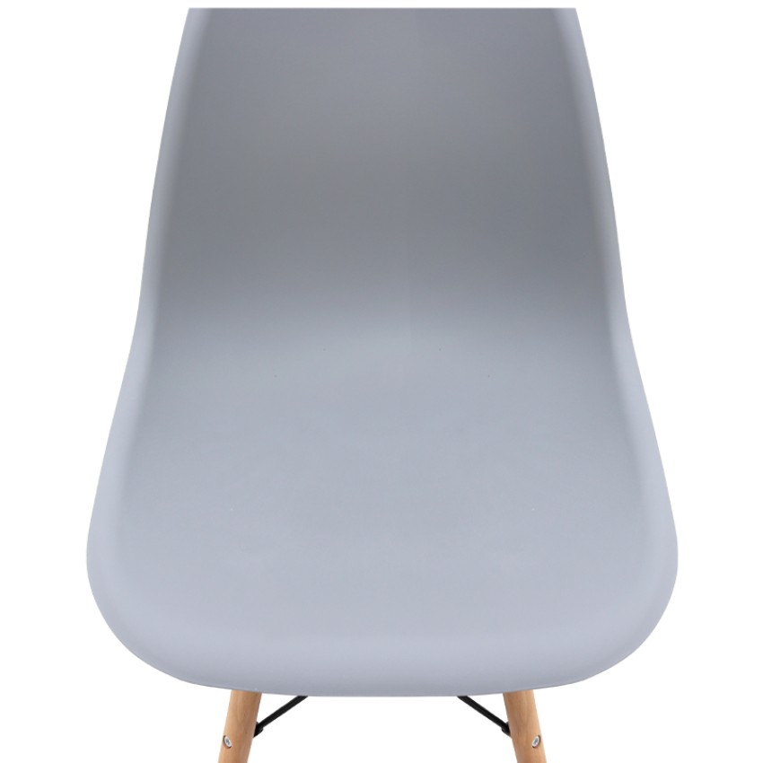 Καρέκλα τραπεζαρίας Nova PP γκρι - ξύλινο φυσικό πόδι 46x51x80εκ.