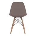 Καρέκλα τραπεζαρίας Nova PP cappuccino - ξύλινο φυσικό πόδι 46x51x80εκ.