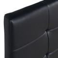 Κρεβάτι Sissy από τεχνόδερμα χρώμα μαύρο 160x200εκ.