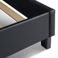 Κρεβάτι Sissy από τεχνόδερμα χρώμα μαύρο 160x200εκ.