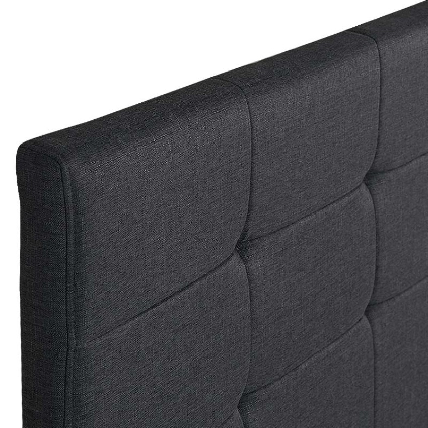 Κρεβάτι Sissy υφασμάτινο χρώμα ανθρακί 160x200εκ.