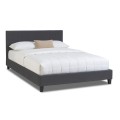 Κρεβάτι Flat υφασμάτινο χρώμα ανθρακί 160x200εκ.