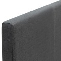 Κρεβάτι Flat υφασμάτινο χρώμα ανθρακί 140x190εκ.