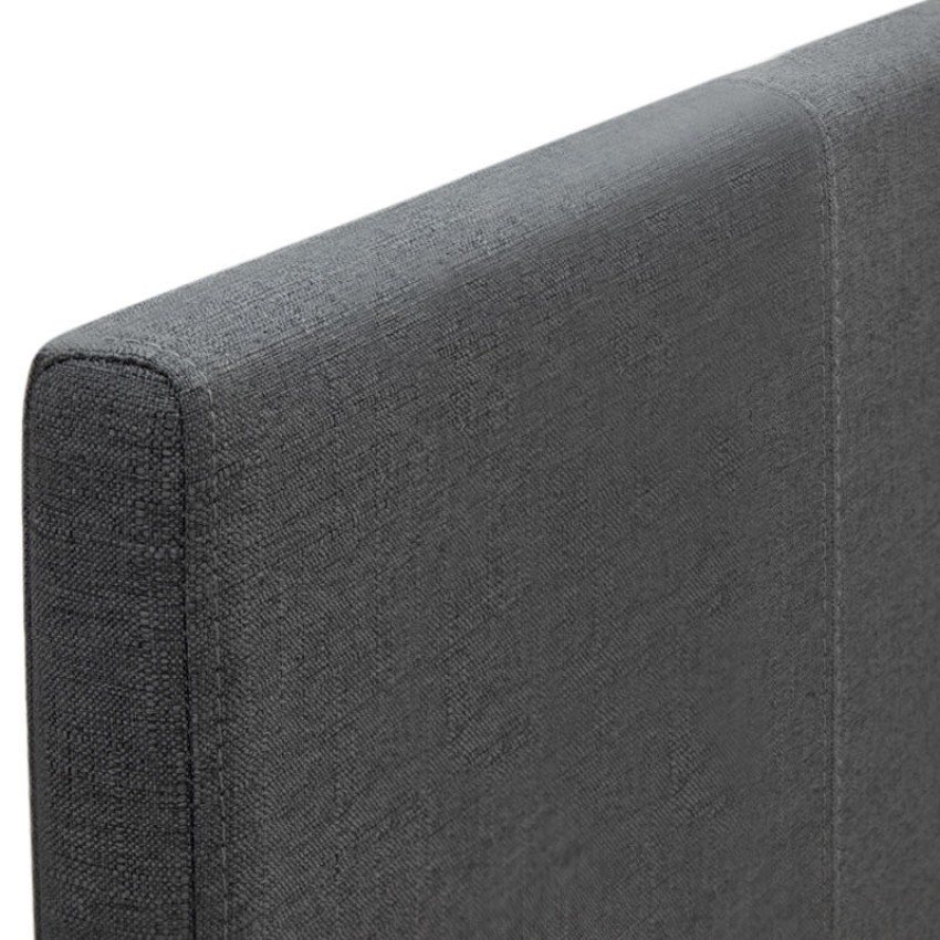 Κρεβάτι Flat υφασμάτινο χρώμα ανθρακί 120x200εκ.