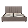 Κρεβάτι Renata υφασμάτινο με αποθηκευτικό χώρο χρώμα μπεζ 160x200εκ.