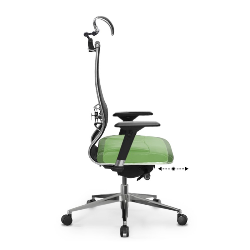 Καρέκλα γραφείου Samurai L2-6D εργονομική με ύφασμα TS Mesh και τεχνόδερμα χρώμα μαύρο 69x70x125/137εκ.