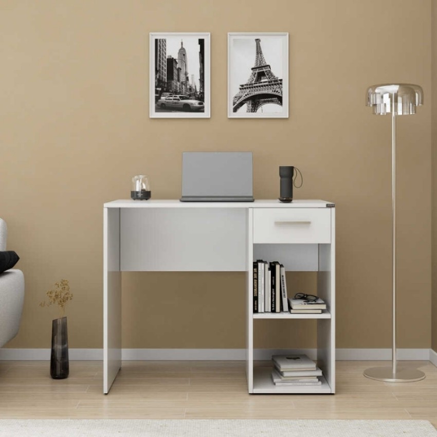 Γραφείο εργασίας Concept Pc από μελαμίνη σε χρώμα λευκό 90x52x75εκ.