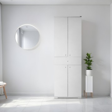Ντουλάπα ρούχων Diamond δίφυλλη σε χρώμα λευκό 60x38x187εκ.