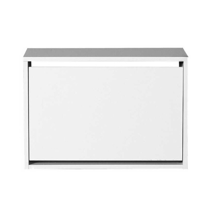 Παπουτσοθήκη μελαμίνης Step 6 ζευγών σε χρώμα λευκό 60x30x42εκ.