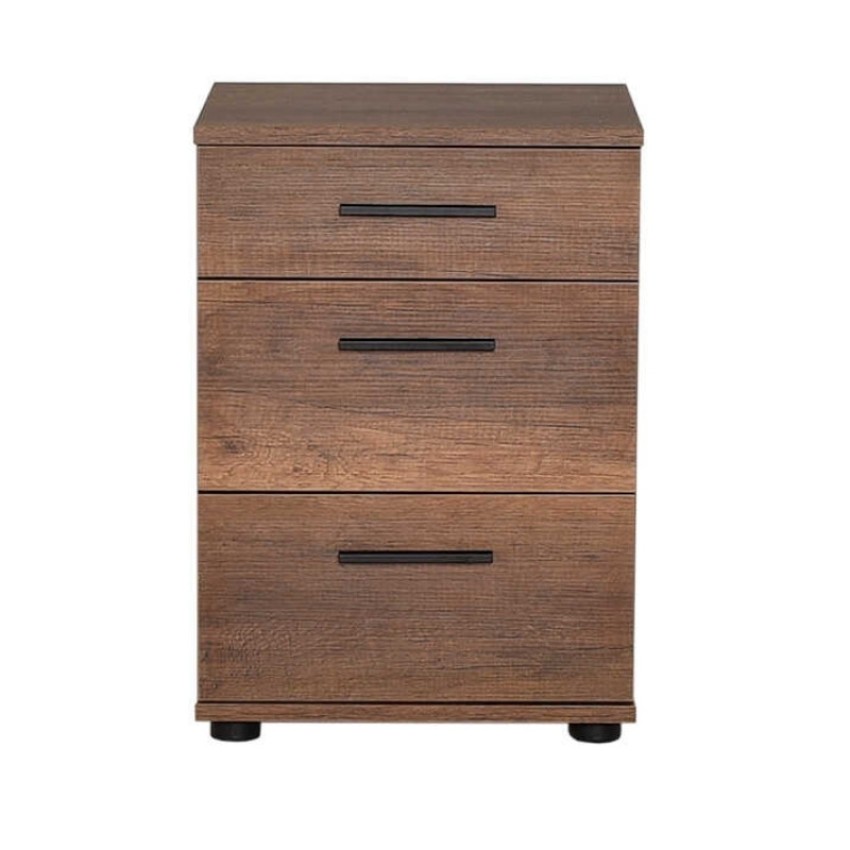 Κομοδίνο - συρταριέρα Trendline χρώμα καρυδί 40x39x57εκ.